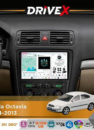 Штатна магнітола для skoda octavia 2004-2013 drivex s7+ 2k qled 10" android 8-ядерний 2.7ггц 8x128гб sim-картка 3g/4g ak7808 ab