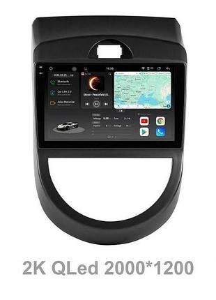 Штатна магнітола soundbox s8 pro 2k-6102 для kia soul 2010-2013 adas , carplay , 4g , dsp-dts 5.1 , круговий огляд 360°