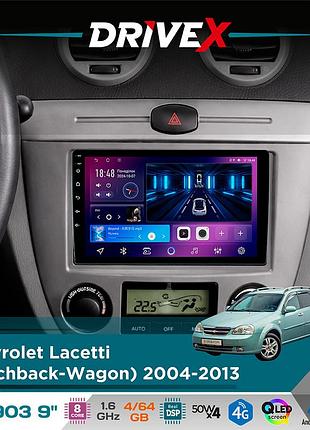 Штатна магнітола для chevrolet lacetti (hatchback-wagon) 2004-2013 drivex se-903 qled 9" android 8-ядерний 4+64гб sim-картка 3g/4g