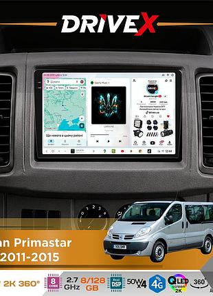 Штатная магнитола для nissan primastar (j4) 2011-2015 drivex s7+ 2k qled 10" android 8-ядерный 2.7ггц 8x128гб sim-карта 3g/4g