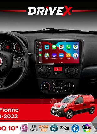 Штатная магнитола для fiat fiorino 2008-2022 drivex un8 qled 10" android 4-х32гб 4x45w беспроводной carplay и androidauto