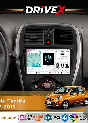 Штатна магнітола для toyota tundra 2007-2013 drivex s7+ 2k qled 10" android 8-ядерний 2.7ггц 8x128гб sim-картка 3g/4g ak7808 ab