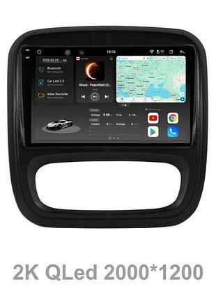 Штатна магнітола soundbox s8 pro 2k-3130 для renault trafic 2014+ adas / carplay / 4g / dsp-dts 5.1 / круговий огляд 360°