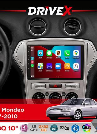 Штатная магнитола для ford mondeo 2007-2010 drivex un8 qled 10" android 4-х32гб 4x45w беспроводной carplay и androidauto