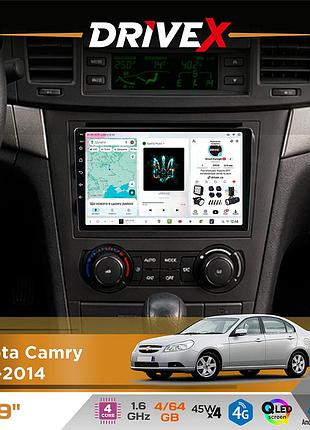 Штатная магнитола для toyota camry 2011-2014 drivex s3 qled 9" android 8-ядерный 1.6ггц 4x64гб sim-карта 3g/4g 7388 4x45w asp