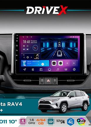 Штатная магнитола для toyota rav4 2019+ drivex se-1011 qled 10" android 4-ядерный 4+64гб dsp 4x50w(tda7851) беспроводной carplay и