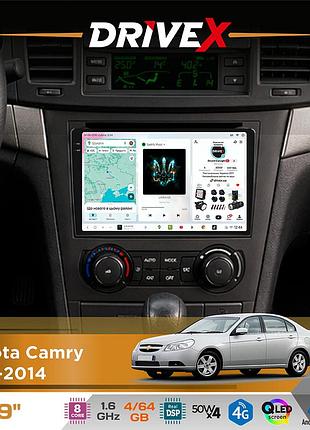 Штатная магнитола для toyota camry 2011-2014 drivex s4 qled 9" android 8-ядерный 1.6ггц 4x64гб sim-карта 3g/4g tda7851 4x50w dsp
