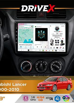 Штатная магнитола для mitsubishi lancer ix 2000-2010 drivex s3 qled 9" android 8-ядерный 1.6ггц 4x64гб sim-карта 3g/4g 7388 4x45w