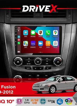 Штатная магнитола для ford fusion 2009-2012 drivex un8 qled 10" android 4-ядерный 2x32гб 4x45w беспроводной carplay и androidauto