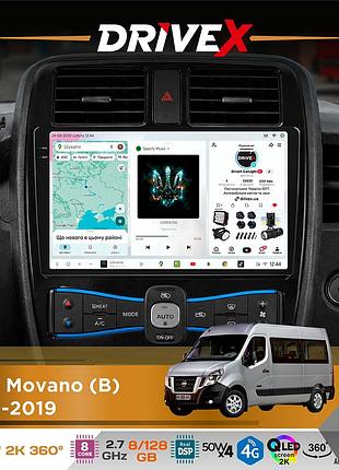 Штатна магнітола для renault master 2010-2019 drivex s7+ 2k qled 10" android 8-ядерний 2.7ггц 8x128гб sim-картка 3g/4g ak7808 ab