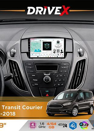 Штатная магнитола для ford transit courier 2014-2018 drivex s3 qled 9" android 8-ядерный 1.6ггц 4x64гб sim-карта 3g/4g 7388 4x45w