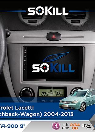 Штатная магнитола для chevrolet lacetti (hatchback-wagon) 2004-2013 sokill delta-900 9" android 4-ядерный 2+64гб 4x45w беспроводной