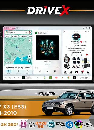 Штатна магнітола для bmw x3 (e83) 2004-2010 drivex s7+ 2k qled 9" android 8-ядерний 2.7ггц 8x128гб sim-картка 3g/4g ak7808 ab