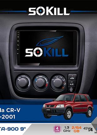 Штатна магнітола для honda cr-v 1995-2001 sokill delta-900 9" android 4-ядерний 2+64гб 4x45w бездротовий carplay та androidauto