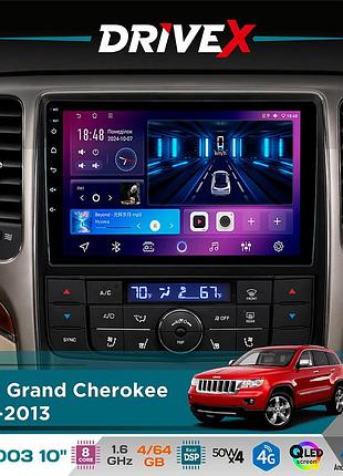 Штатная магнитола для dodge durango 2011-2013 drivex se-1003 qled 10" android 8-ядерный 4+64гб sim-карта 3g/4g dsp 4x50w(tda7851)