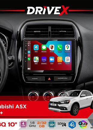 Штатная магнитола для mitsubishi asx 2019+ drivex un8 qled 10" android 4-х32гб 4x45w беспроводной carplay и androidauto