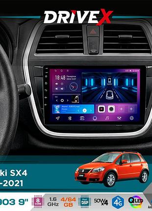 Штатная магнитола для suzuki sx4 2013-2021 drivex se-903 qled 9" android 8-ядерный 4+64гб sim-карта 3g/4g dsp 4x50w(tda7851)