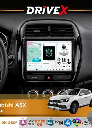 Штатна магнітола для mitsubishi asx 2019+ drivex s7+ 2k qled 10" android 8-ядерний 2.7ггц 8x128гб sim-картка 3g/4g ak7808 ab 4x50w