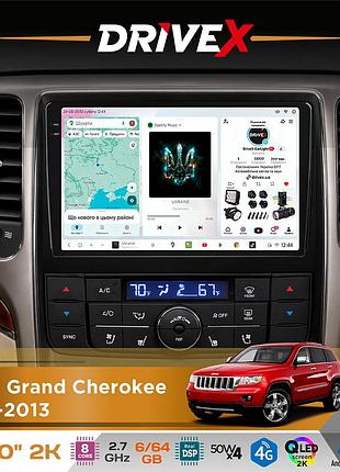 Штатная магнитола для dodge durango 2011-2013 drivex s7 2k qled 10" android 8-ядерный 2.7ггц 6x64гб sim-карта 3g/4g ak7808 ab