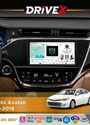 Штатная магнитола для toyota avalon 2013-2018 drivex s7+ 2k qled 9" android 8-ядерный 2.7ггц 8x128гб sim-карта 3g/4g ak7808 ab