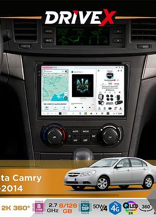 Штатная магнитола для toyota camry 2011-2014 drivex s7+ 2k qled 9" android 8-ядерный 2.7ггц 8x128гб sim-карта 3g/4g ak7808 ab