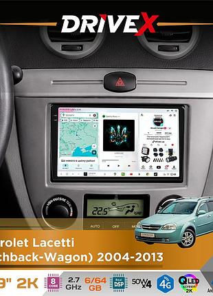 Штатная магнитола для chevrolet lacetti (hatchback-wagon) 2004-2013 drivex s7 2k qled 9" android 8-ядерный 2.7ггц 6x64гб sim-карта