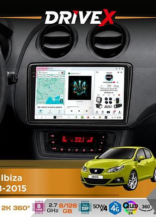 Штатная магнитола для seat ibiza 2008-2015 drivex s7+ 2k qled 9" android 8-ядерный 2.7ггц 8x128гб sim-карта 3g/4g ak7808 ab 4x50w
