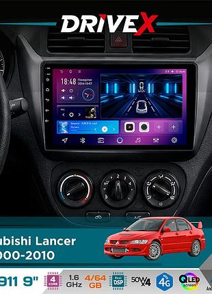 Штатная магнитола для mitsubishi lancer ix 2000-2010 drivex se-911 4+64гб qled 9" android 4-ядерный 4x50w(tda7851) dsp беспроводной