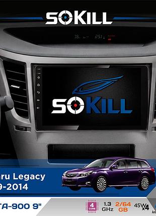 Штатна магнітола для subaru legacy 2009-2014 sokill delta-900 9" android 4-ядерний 2+64гб 4x45w бездротовий carplay та androidauto