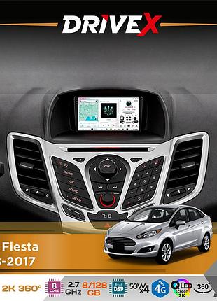 Штатная магнитола для ford fiesta 2008-2017 drivex s7+ 2k qled 9" android 8-ядерный 2.7ггц 8x128гб sim-карта 3g/4g ak7808 ab 4x50w