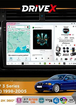 Штатная магнитола для bmw 3 series (e46) 1998-2006 drivex s7+ 2k qled 9" android 8-ядерный 2.7ггц 8x128гб sim-карта 3g/4g ak7808
