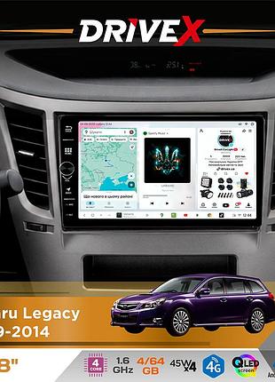 Штатна магнітола для subaru legacy 2009-2014 drivex s3 qled 8" з фізичними кнопками android 8-ядерний 1.6ггц 4x64гб sim-картка