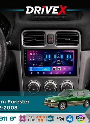 Штатная магнитола для subaru forester 2002-2008 drivex se-911 4+64гб qled 9" android 4-ядерный 4x50w(tda7851) dsp беспроводной