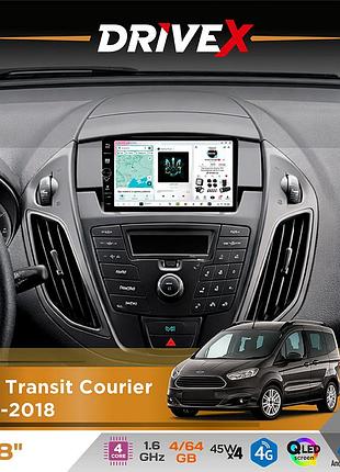Штатная магнитола для ford transit courier 2014-2018 drivex s3 qled 8" с физическими кнопками android 8-ядерный 1.6ггц 4x64гб