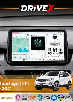 Штатна магнітола для kia sportage (np) 2018-2021 drivex s7+ 2k qled 10" android 8-ядерний 2.7ггц 8x128гб sim-картка 3g/4g ak7808