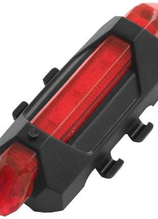 Велофара задняя stop dc-918/093, аккумуляторная, microusb, черно-красная