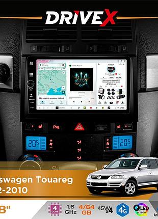 Штатная магнитола для volkswagen touareg 2002-2010 drivex s3 qled 8" с физическими кнопками android 8-ядерный 1.6ггц 4x64гб