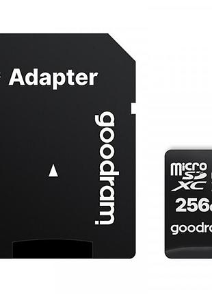 Карта памяти goodram microsdxc 256 гб m1aa-2560r12, class 10, uhs-i u1, с адаптером sd