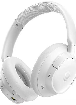 Наушники baseus bass bh1 nc с bluetooth 6.0 и зарядкой type-c, белые