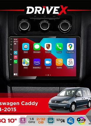 Штатна магнітола для volkswagen caddy 2004-2015 drivex un8 qled 10" android 4-ядерний 2x32гб 4x45w бездротовий carplay та