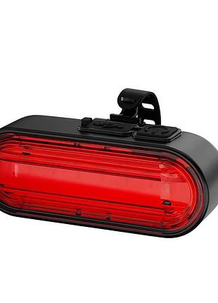 Велофонарь задній stop ah20-7smd водонепроникний, li-ion акумулятор, type-c, чорний