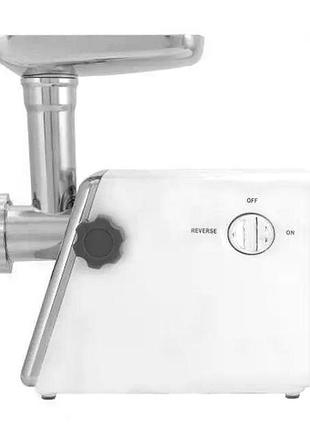 Мясорубка domotec ms-2028 электрическая 4500 вт с соковыжималкой, белая