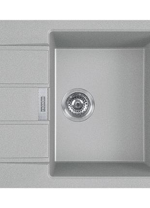 Кухонна мийка franke sirius 2.0 s2d 611-62 (143.0627.383) з тектонайта - врізна - оборотна - сірий камінь (2 отвори)