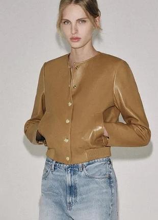 Бомбер zw collection из 100% кожи