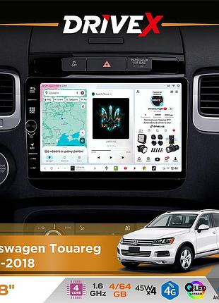 Штатная магнитола для volkswagen touareg 2010-2018 drivex s3 qled 8" с физическими кнопками android 8-ядерный 1.6ггц 4x64гб