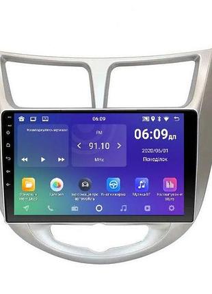 Штатное головное устройство soundbox sm-6481 для hyundai accent 2011-2016