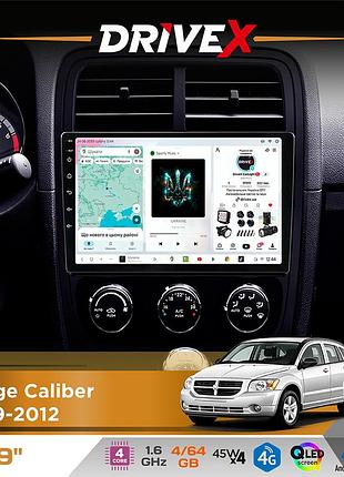 Штатная магнитола для dodge caliber 2009-2012 drivex s3 qled 9" android 8-ядерный 1.6ггц 4x64гб sim-карта 3g/4g 7388 4x45w asp