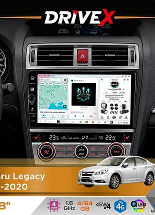 Штатна магнітола для subaru legacy 2014-2020 drivex s3 qled 8" з фізичними кнопками android 8-ядерний 1.6ггц 4x64гб sim-картка