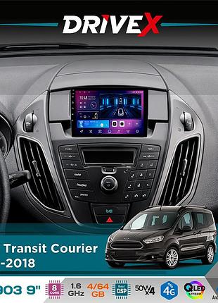 Штатная магнитола для ford transit courier 2014-2018 drivex se-903 qled 9" android 8-ядерный 4+64гб sim-карта 3g/4g dsp