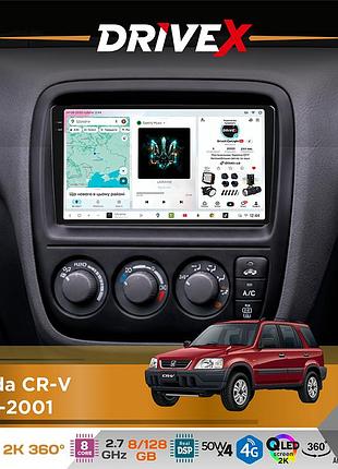 Штатная магнитола для honda cr-v 1995-2001 drivex s7+ 2k qled 9" android 8-ядерный 2.7ггц 8x128гб sim-карта 3g/4g ak7808 ab 4x50w